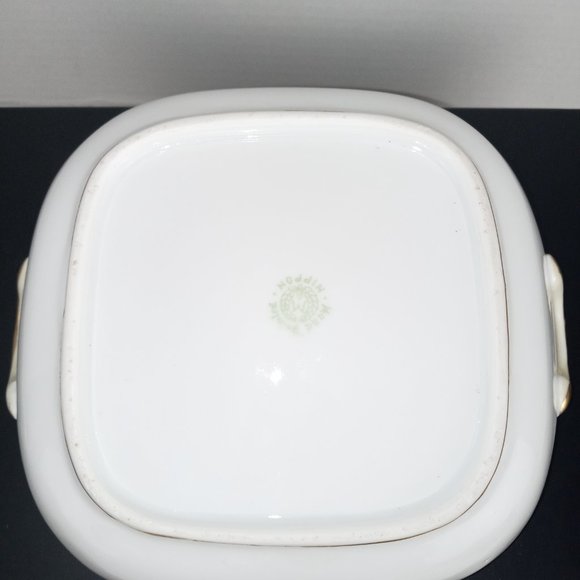 Hand Painted Nippon 2 Handle Candy Dish Pink Flowers Imported by Morimura Bros. - Picture 4 of 5